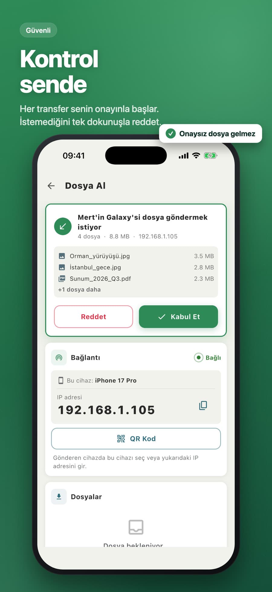 Wifile – Gelen teklif